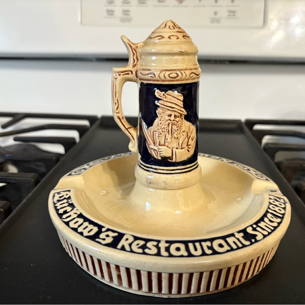 Vintage Rare Cigar Ashtray from NEW YORK CITY LUCHOW’S RESTAURANT SINCE 1882